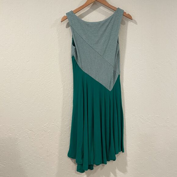 ~ Sm Anthropologie Maeve Dress Asymmetrical Cameron Green Striped Tank Boho - Picture 11 of 16